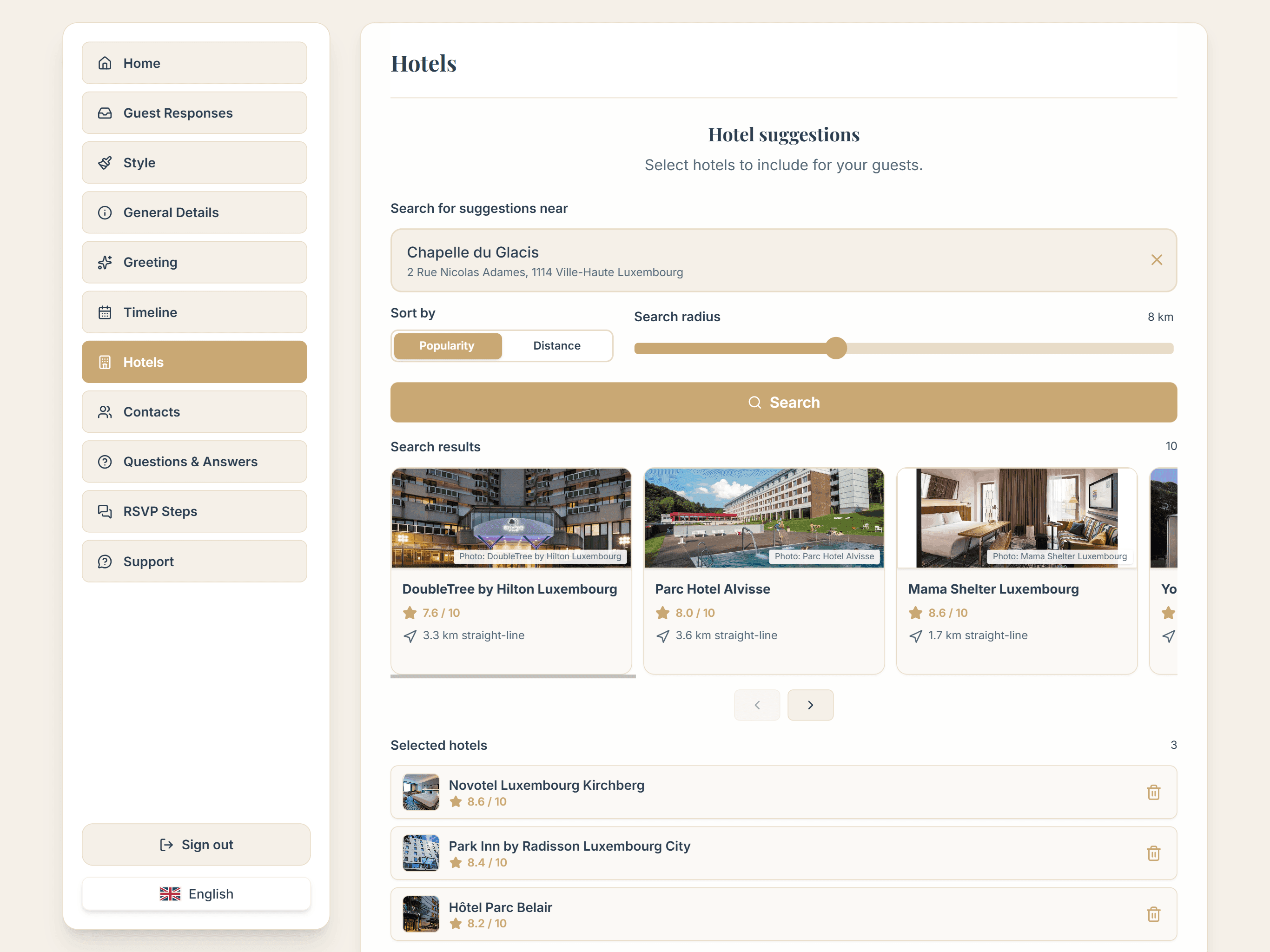 Hotels Edit View Hotels Edit View